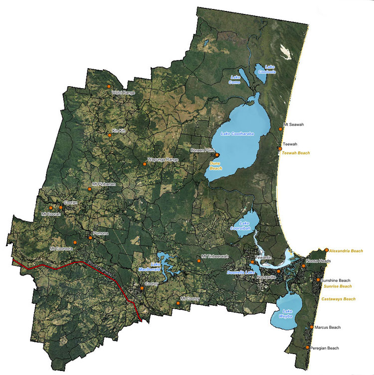 Map of Noosa Shire