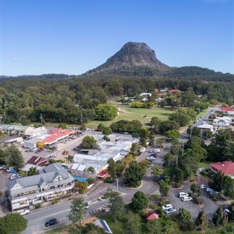 Aerial picture of the town of Pomona