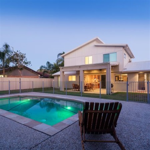 Picture of a fenced swimming pool