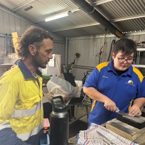 Michael from The Men's Shed (pictured right) has sharpened many garden tools and household knives, keeping them out of landfill.