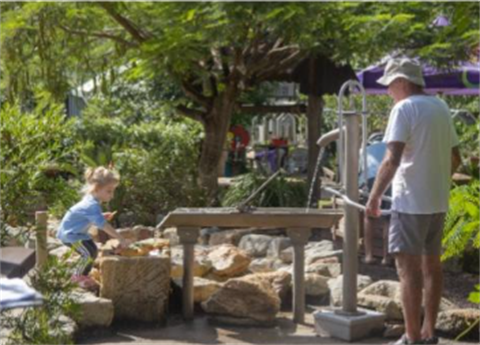 picture of child and adult playing outside