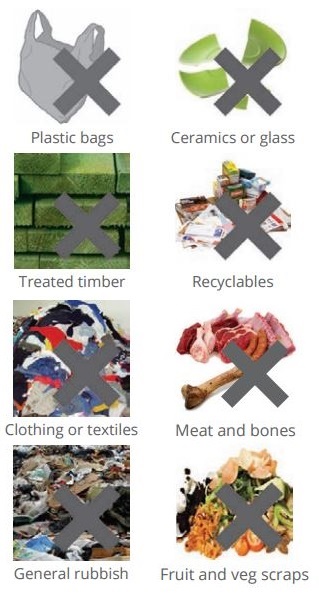 What can't go in the garden waste bin?