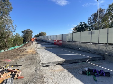 Concrete curing is a pivotal part of the process in the Doonella Lake Bridge upgrade