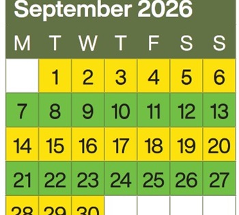 Recycling calendar week 1