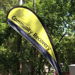Community recovery flag disasters floods fires small image