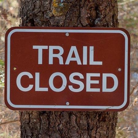 Picture for temporary trail closure media release