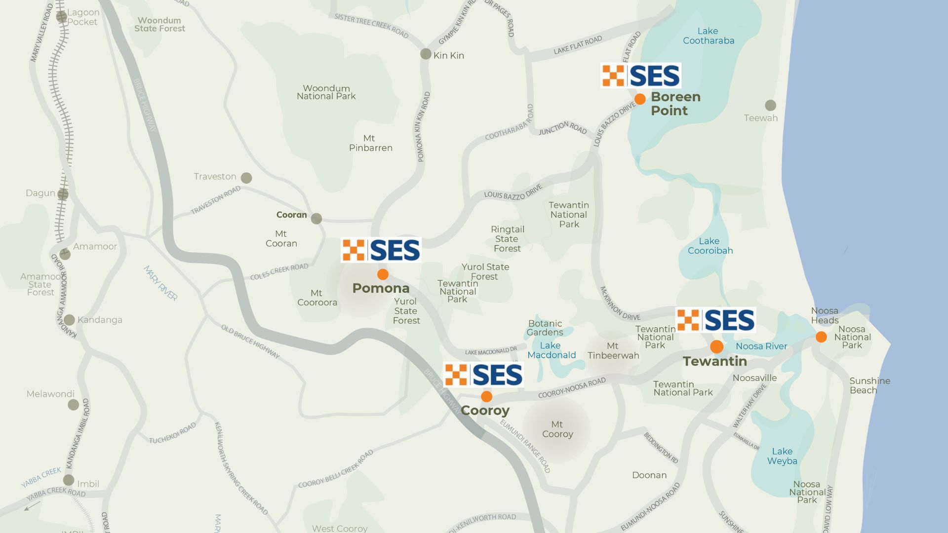 SES Noosa Map